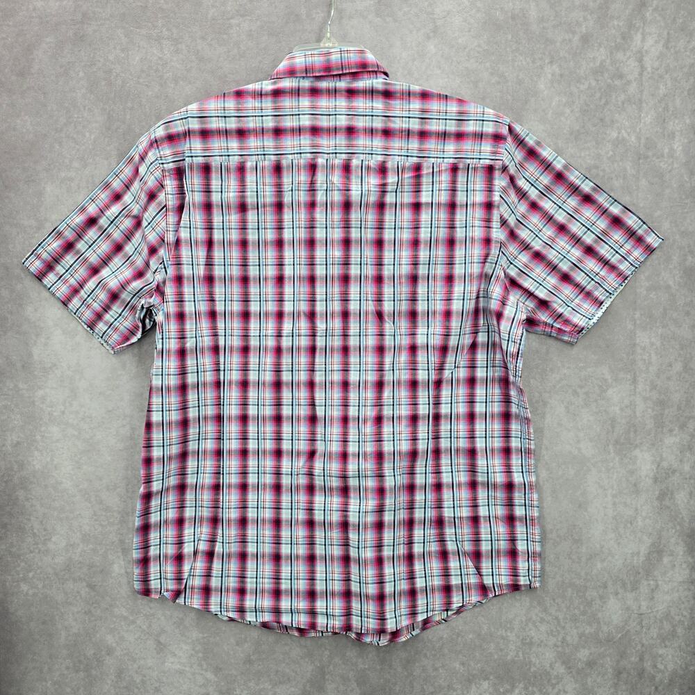 Report Collection Red Plaid Stripe Button Down Sh… - image 2